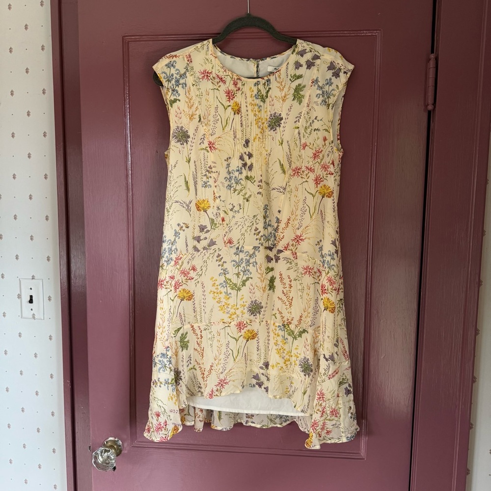 Madewell Floral Print Midi Dress - Cream and Multicolor